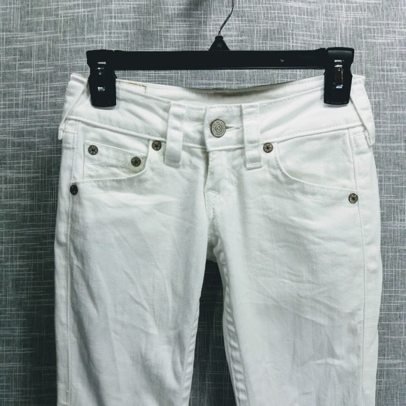 True Religion Johnny White Stretch Jeans 24 - Picture 2 of 5
